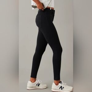 American Eagle Outfitters Curvy High Rise Dream Stretch Jegging Black 16 Short